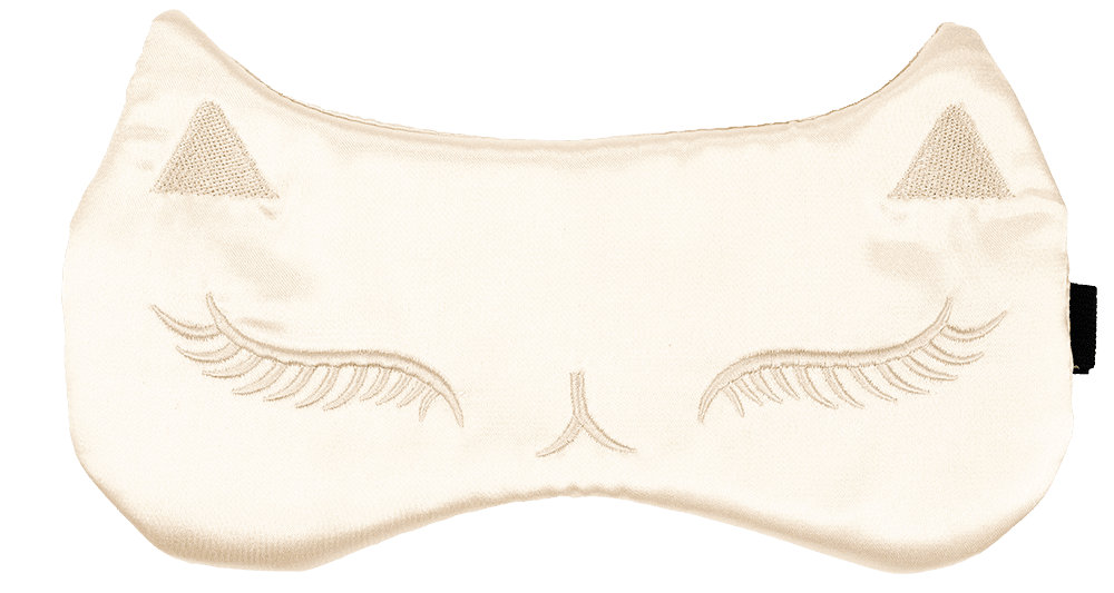 Katzen-Schlafmaske Creme ohne Hintergrund