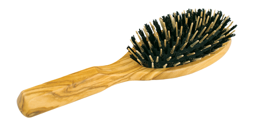 Haarbürste Olivenholz ohne Hintergrund