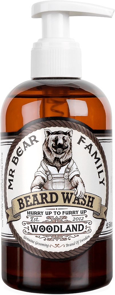 Mr Bear Family Beard Wash Woodland ohne Hintergrund
