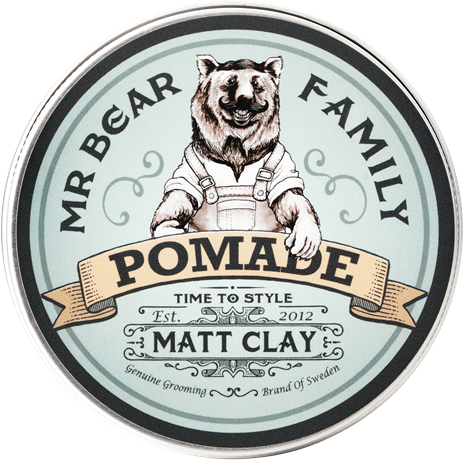 Mr Bear Family wasserbasierte Pomade Matt Clay ohne Hintergrund